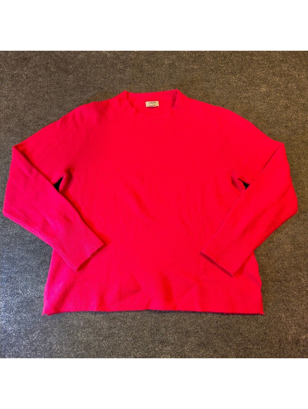 J.Crew Neon Pink "Extra-Soft" Crewneck Sweater Women's Extra Large (XL)